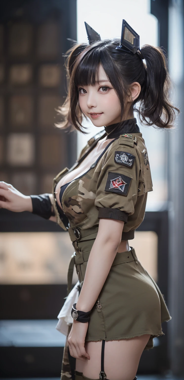 （Girl lying in big office）, Silver hair, Bangs, Blunt bangs, Long hair, Braiding（poneyTail）, aqua eyes, longeyelashes, Solid Circle Eyes, makeup, Open mouth, blush, Parted lips, Bright pupils,、（yawning）, Seductive smile, glint, surrealism, Modern、（Black pantyhose）, Open mouth, blush, Parted lips, Bright pupils, smiley, Seductive smile, glint, surrealism, Modern,（（Translucent camouflage、Blouse、off shoulders、Front opening））、（（No skirt））、((No bra)）(()）、(（Sniper rifle with silencer on the back）））（Camouflage Baseball Cap）（（Full Body Angle））、、Skyscrapers are hazy behind（open one's legs、stick out buttocks）、（shapely breasts,)、((sexypose)))、(camel's toe), tongue、Vaginal orchids、Runny Vaginal Discharge、Blowing tide、Very beautiful breasts、Grasp your breasts with both hands、 Spread your legs、sexual excitement、Sex Expressions、shinny skin。realisitic、Photorealsitic:1.37)、(Kpop Idol)、Medium Hair、(Pink blush)、(illuminating)、[[Open legs、Spread your legs apart]]、(独奏)、dynamicposes、((erectile nipple))、(Puffy eyes:1.２)、 (Slim legs)、erotick、nffsw、Highly detailed ambient occlusion、超A high resolution, A hyper-realistic, Highly detailed, (yawning), (((exhibitionism))), ((she is soaking wet)).Photo