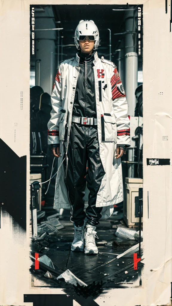 posters, illustration,man character, blackw, offwhite, rot