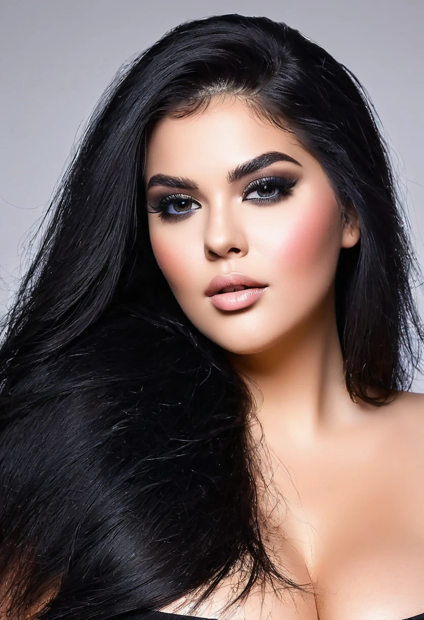 fille noir de couleur noir de puea gros seins gros cul de face avec cheveux crepu