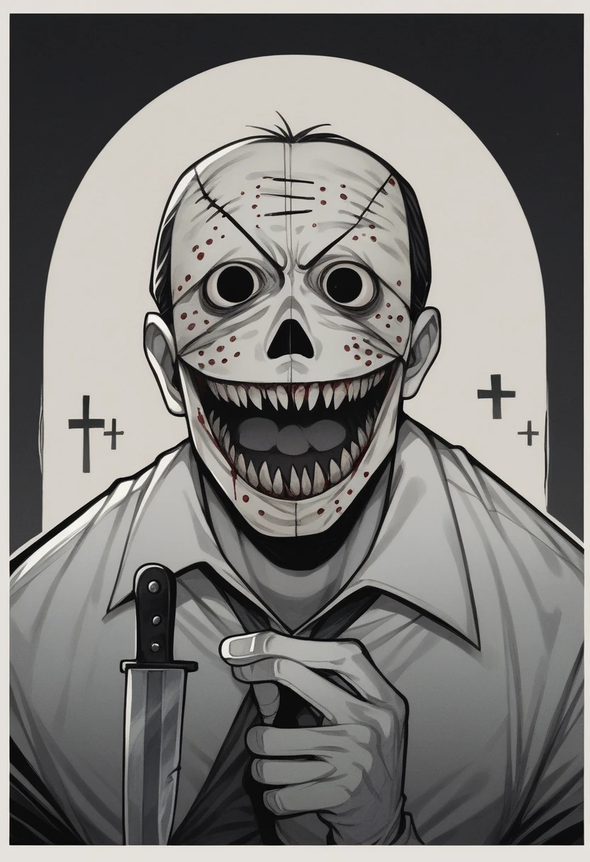 a closeup of a person holding a knife in a dark room, Michael Myers, Michael Myers mask, horror movie slasher, Halloween movie, slasher movie, horror”, horror , Horror poster, Jason Voorhees, edited, Freddy Krueger, Póster de Horror movie, Horror movie,