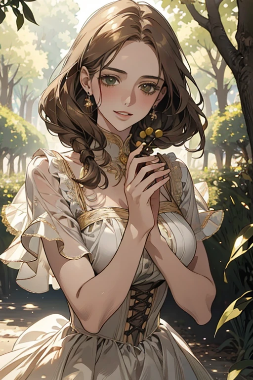 (best quality,4k,8k,highres,masterpiece:1.2),ultra-detailed,(realistic,photorealistic,photo-realistic:1.37),Russian girls in white dresses,olive tree in a garden,beautiful detailed eyes,beautiful detailed lips,extremely detailed eyes and face,long eyelashes,pick olives,delicate olive branches,golden sunlight,soft shadows,lush green grass,vibrant colors,fresh summer air,dreamlike scenery,subtle breeze,serene atmosphere,peaceful surroundings,natural beauty,feminine grace,gentle poses,white flowers,playful laughter,resplendent dresses,traditional Russian hairstyles,joyful expressions,abundance of olives,harvesting season,traditional woven baskets,harvesting ritual,harvesting olive fruits,filled with anticipation,celebration of nature's bounty,dainty fingertips,meticulous attention,precise movements,dancing sunlight and shadows,laughter echoing through the grove,shared joy and camaraderie,unforgettable memories adorned with olive leaves,magical olive gathering experience,celestial beauty,traditional elements blended with modern aesthetics,lifelike details that captivate the viewer's gaze.