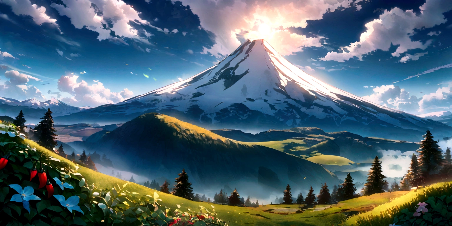 giant red chilis, basil, mt hood, Magnificent view,Forest mountain landscape photography,Nature,It just rained,Bushes in the moonlight,Turquoise blue water,Megaliths of various shapes,Alpine cliffs,1 white Phalaenopsis orchid,Minimalist cyan black and white gray tones,foggy sky,Nightmare vision, Dark fantasy plot,Perfect and excellent composition,8K resolution,the detail,Rain trails,dampness,water stain,very wide angle shot,Jack Guzman's environmental art photography,realisticlying,cinematic compositions,Volumetriclighting,vividness, A detailed, stunning skies, Colorful clouds float,true to life, Pubic area is clear, flawless perfection, Digital SLR, 16K, 1024, 2048, 4096, A detailed, Sharp, best qualtiy, high qulity, absurderes,unmanned background,The is very detailed、Detailed lighting shadows,Trends on ArtStation、iintricate、high detal、dramaticidjourney Art(Volumetriclighting:1.2)hdr shot。(Faraway view,Super deep view,ultra-wide-angle,Microfocal length lens:1.2)(realisticlying:1.4)tmasterpiece、high high quality、Beautiful photography、globalillumination、