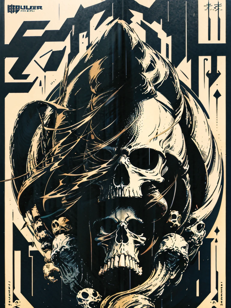 posters, illustration ,skullish, gride