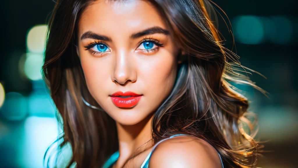 Beautiful asian girl with red lips, Her eyes shone like dreamy stars, glowing blue eyes, beautiful and detailed eyes, details very perfect body, RAW photo,(high detailed skin:1), (realistic, photo-realistic:1.37), ultra high res, professional lighting , 8k uhd, dslr , high quality, film grain, Fujifilm XT3, RAW photo,, RAW photo,(high detailed skin:1), (realistic, photo-realistic:1.37), ultra high res, professional lighting , 8k uhd, dslr , high quality, film grain, Fujifilm XT3, RAW photo,