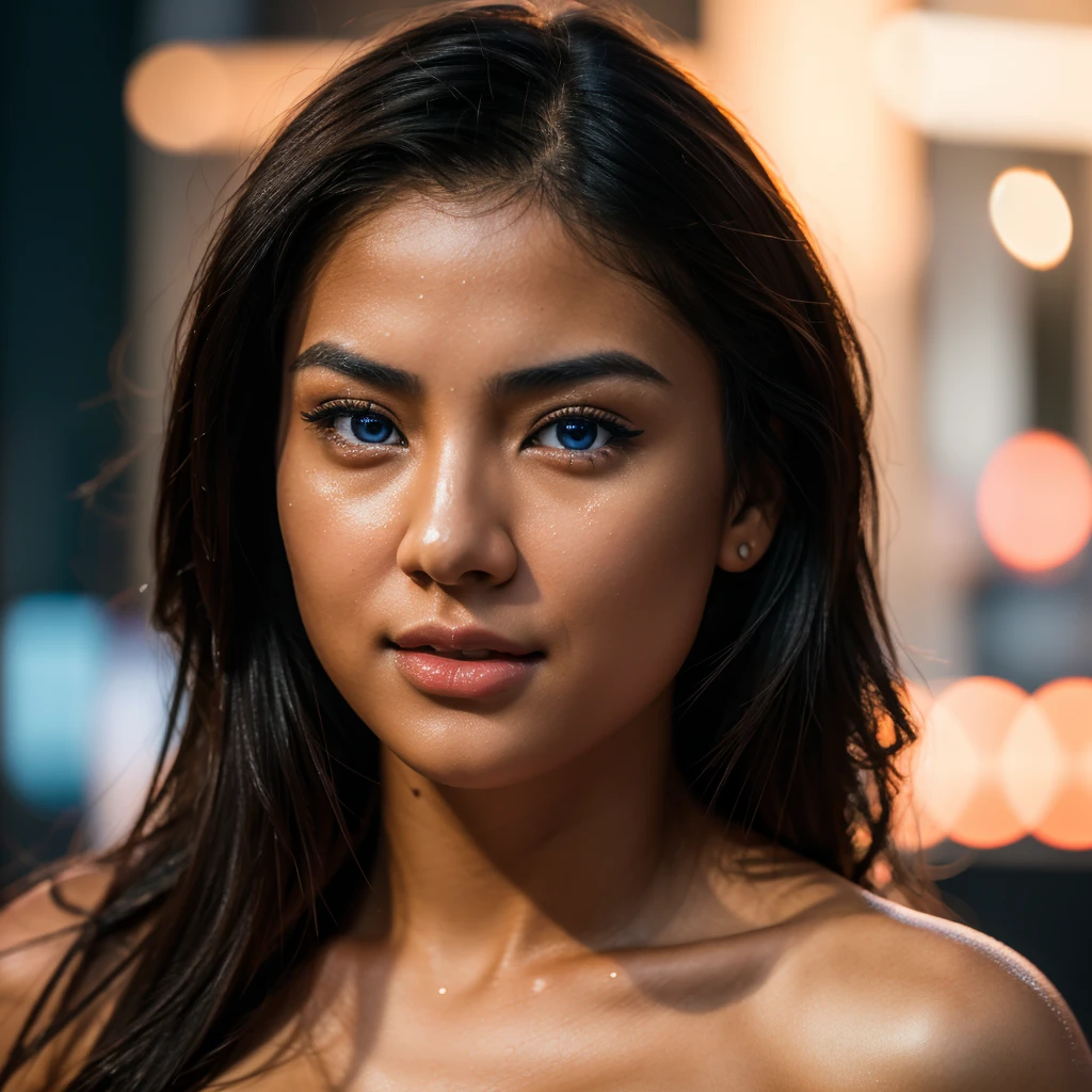 Beautiful asian girl with red lips, Her eyes shone like dreamy stars, glowing blue eyes, beautiful and detailed eyes, details very perfect body, RAW photo,(high detailed skin:1), (realistic, photo-realistic:1.37), ultra high res, professional lighting , 8k uhd, dslr , high quality, film grain, Fujifilm XT3, RAW photo,, RAW photo,(high detailed skin:1), (realistic, photo-realistic:1.37), ultra high res, professional lighting , 8k uhd, dslr , high quality, film grain, Fujifilm XT3, RAW photo,