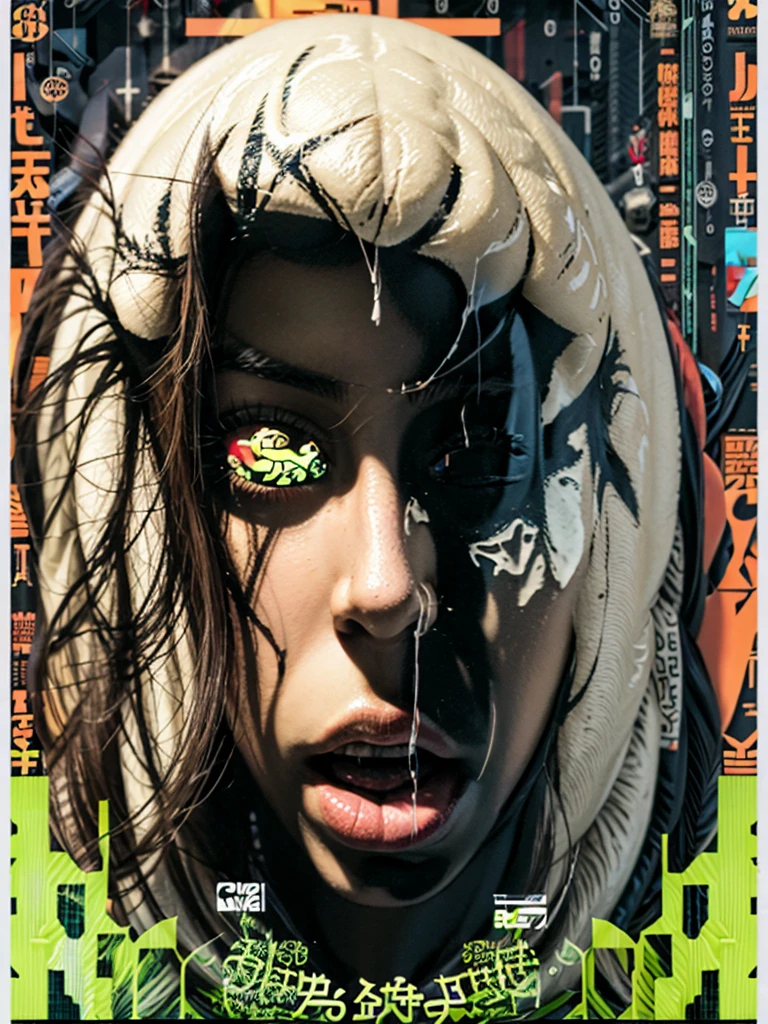 posters, illustration , brain, gride, acid ( best qualityer)