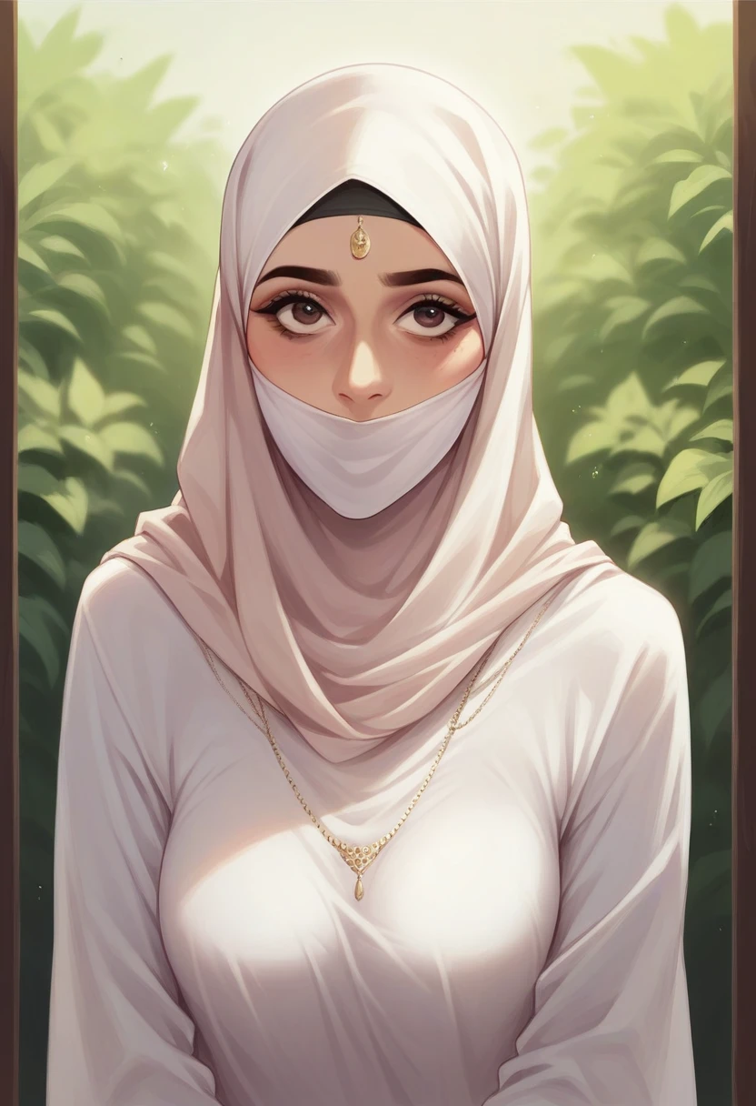 Indonesian young hijab women at the luxury cafe