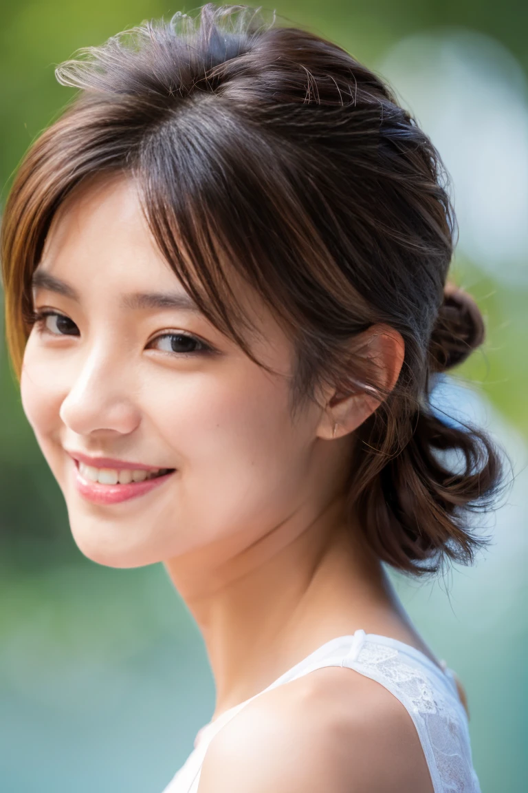 ((最high quality, 8K, masterpiece: 1.3, Ultra HD, high quality, 最high quality, High resolution, realism)) 、25 year old Japanese woman、Upstyle your hair、smile、Slim but well-proportioned muscular body、Athlete-like figure、I don&#39;t want my head to disappear from the screen...、Wearing red nail polish、Wear a lace choker、Wear a lacy off-the-shoulder top、The lower breast came out、 abs are ripped、I&#39;m wearing low rise lace shorts、Being barefoot、smile、eight-headed body、I&#39;m on the beach where I can see the horizon、Soak your thighs in seawater、Small face、smile、Braid your hair loosely、