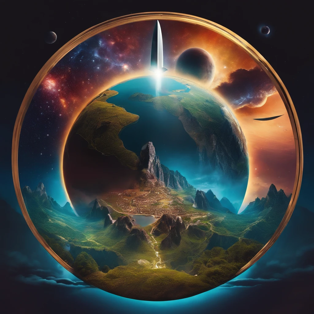 Create a knife piercing planet Earth and killing all living things 