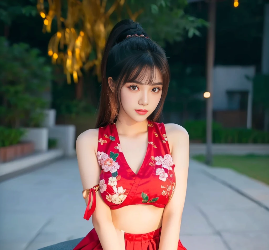 Close-up of a woman wearing a dark green t-shirt., Thai girl anime, traditional outfit, According to Thawan Duchanee's style, Wear a luxurious silk dress, Thai art, traditional clothing beautiful asian girl,stereoscopic 8k,45 high quality colored lights,000,000,000 pixels, photo, post-trade photo, animation, beautiful portrait,