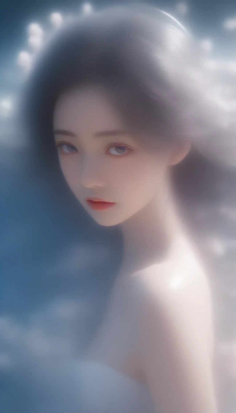 a close up of a woman in a white dress in a pool of water, ethereal beauty, xianxia fantasy, asian female water elemental, ethereal fantasy, ((a beautiful fantasy empress)), beautiful digital artwork, water fairy, fantasy beautiful, with frozen flowers around her, fantasy art style, trending on cgstation, beautiful gorgeous digital art, a beautiful artwork illustration