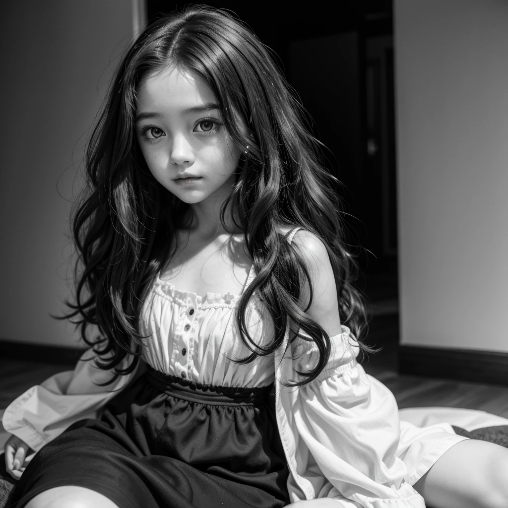 8 lying on her bed wearing a short skirt