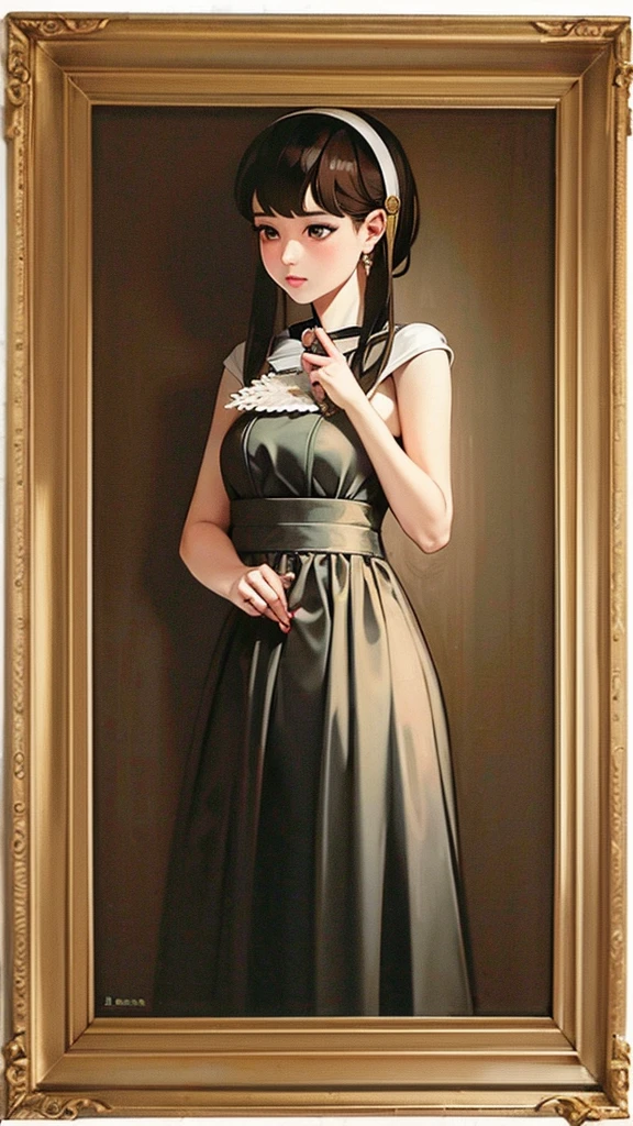 A girl with a love letter in her hand