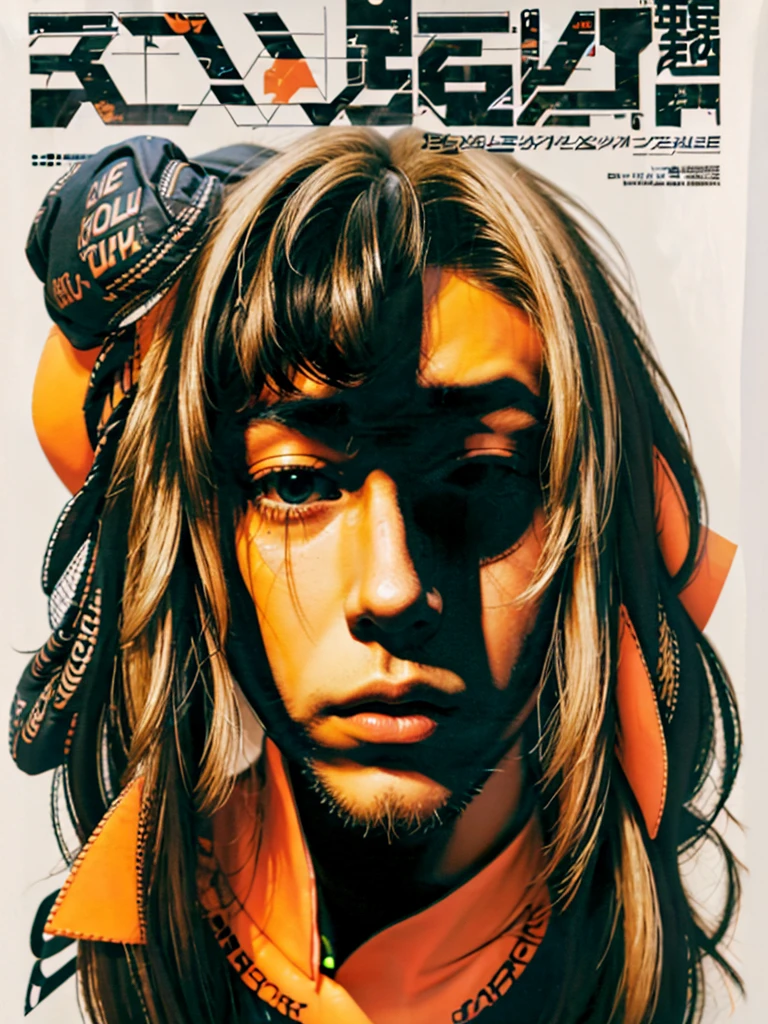 posters, illustration art , gride, man using cell phone ,acid ( best qualityer)