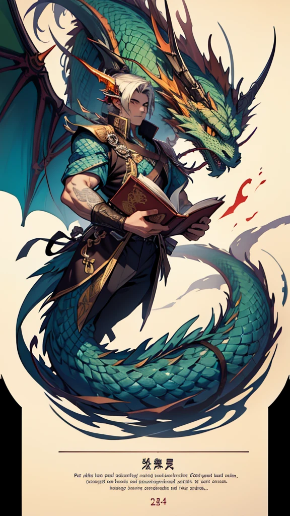 book cover, drawing of a dragon