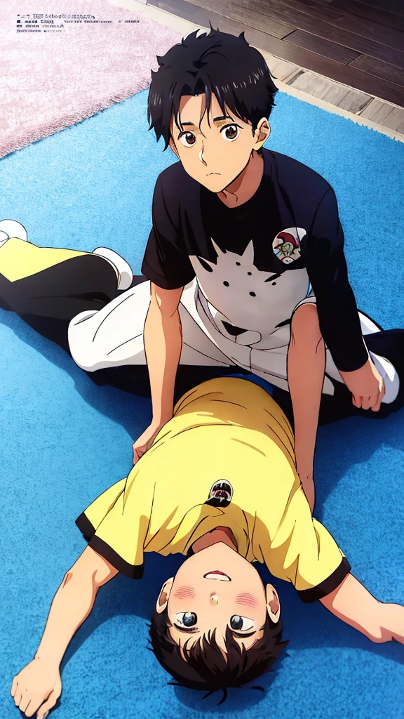 anime boy 4 years laying on the ground with his head on his hands, cute anime, anime, cabelo loiro olhos azuis, olhos azuis e cabelos loiros, Cabelo loiro e olhos azuis, garoto fofo, anime chibi, menino, cabelo loiro olhos azuis, menino loirolhos amarelos, Papel de parede de anime, anime chibi, menino pequeno, an!!!!!!!!!!!!