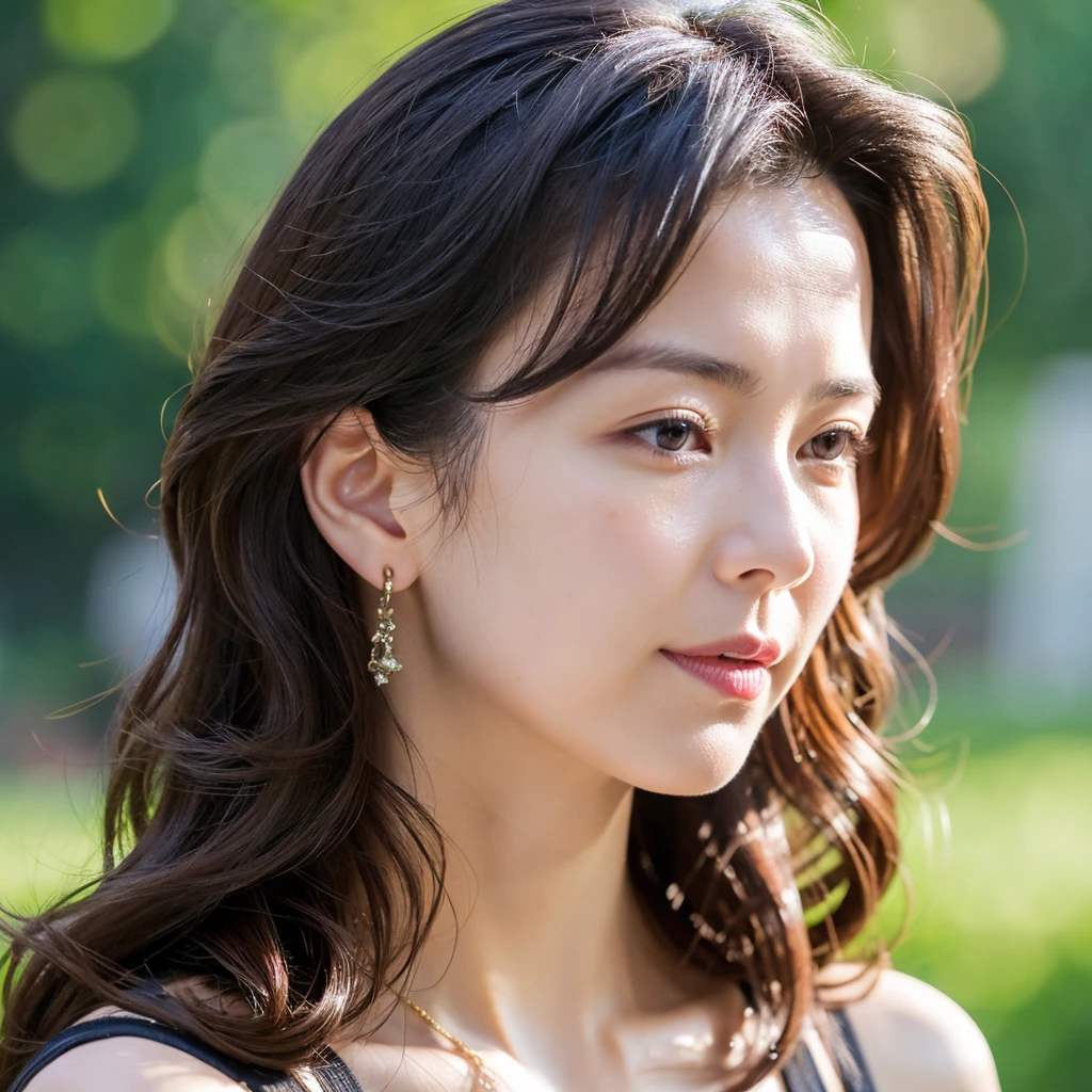 Beautiful mature woman with beautiful wavy long hair, Sexy Mature, Ultra-high resolution,(Realistic:1.4), ((Highest quality)), ((masterpiece)), (be familiar with),