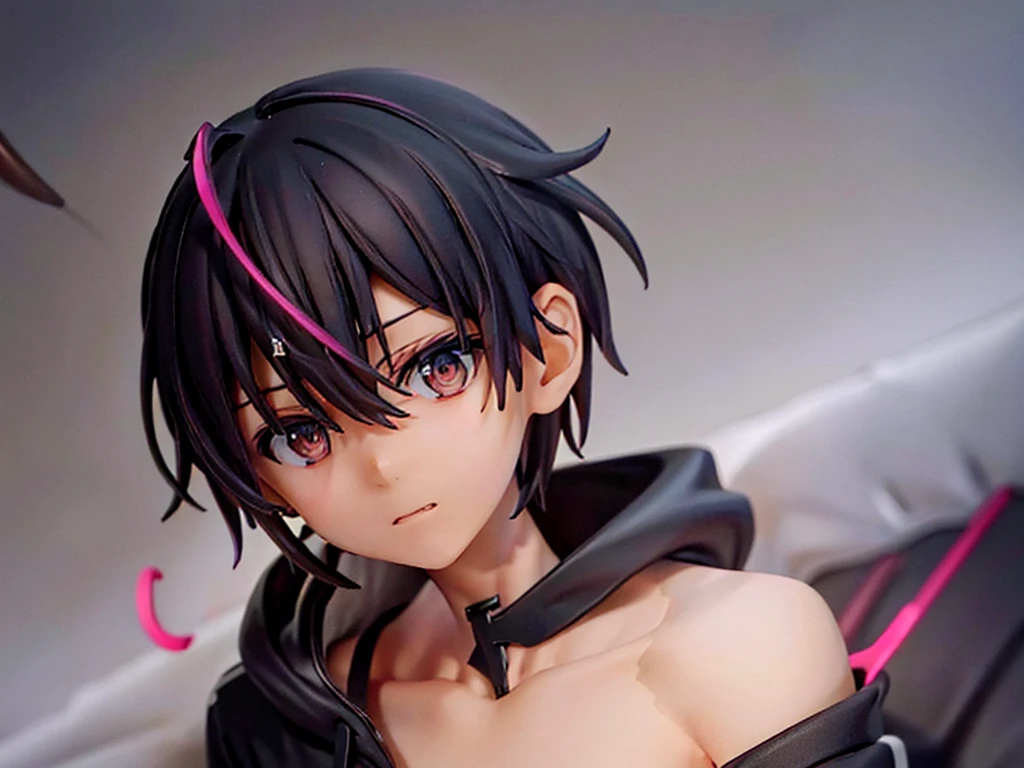 male性 male Receiving face short Very short antennae Short Hair I hate it It's happening Constraints handcuffs Black Hair hoodie Lying down bed angry I hate it One person One person One person