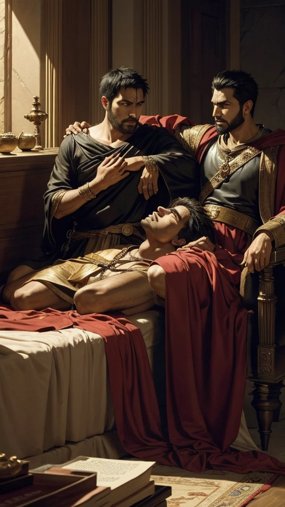 act of King Darius Concerned: Description: "anguished, King Darius spends the night awake, worried about the fate of Daniel, the bible character