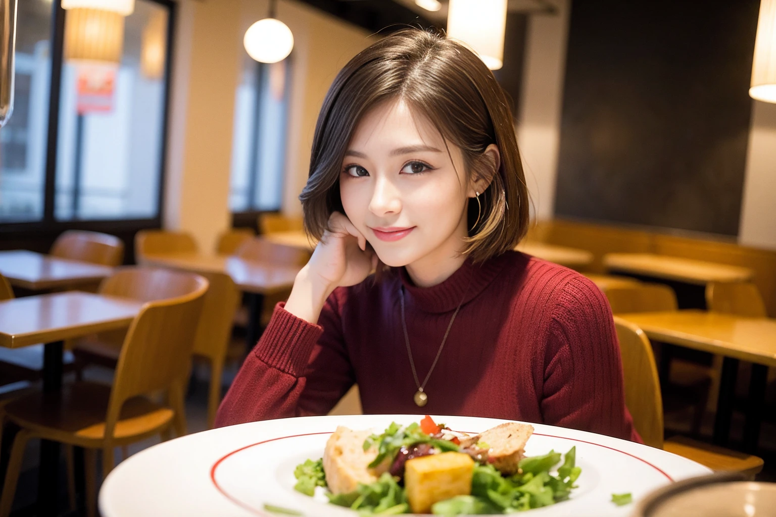 ((Highest quality、8K、masterpiece:1.3))、slimカップル、modelカップル、(Realistic, Intricate details:1.2), full-course dinner、Wine Party、Amazing view of the sunset sky and clouds、A bright smile、The wonderfulness of smile、Bright image、The beauty of wine, Beautiful Face, blue eyes, The light shines on your face, Blushing, short hair,Bright Face、 (Age 37), 39 years old, red wine 、Appetizers、Italian food、Wine bottle、Champagne、sparkling wine、Two beauties、Brown Hair、Shortcuts、Long sleeve shirt、dress、Beautiful woman 1, (slimな顔), (The body is slim), (Brown Hair), (Shortcuts), cheeks turn a little red,Attractive beauty、restaurant, In a prominent place (From the waist up) Nova Frog Style, actress, model, Upper Body, White wine, slim, wine glass, 中央に置かれたwine glass, smile, (smile: 1.15), Beautiful fine grain, Depth f/2,saturation, High Contrast, Strong light and shadow,Moist Body:1.5、3D texture、Delicate eyes、Brown Hair、The hair is very shiny、
