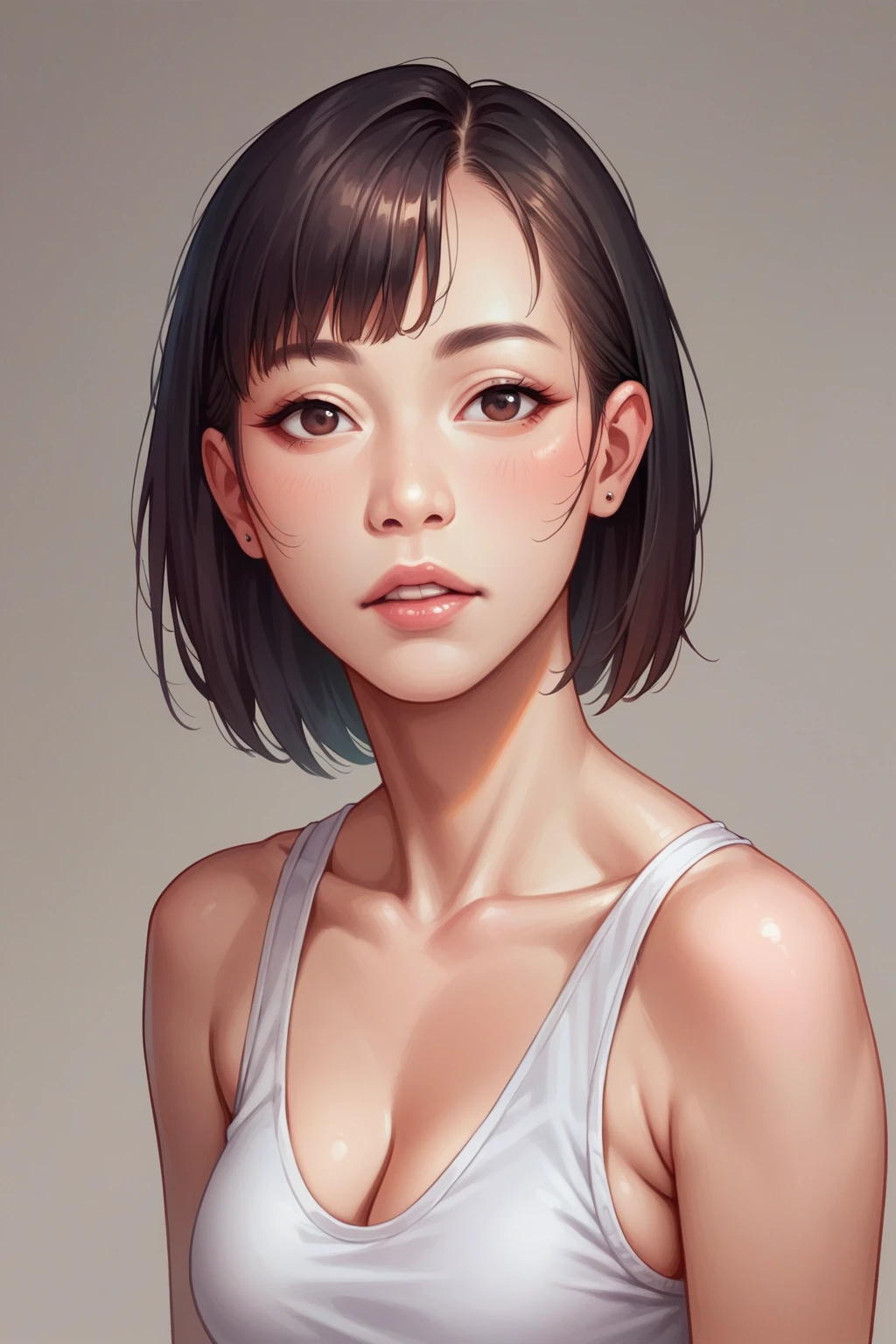 Asian female CEO strippinh