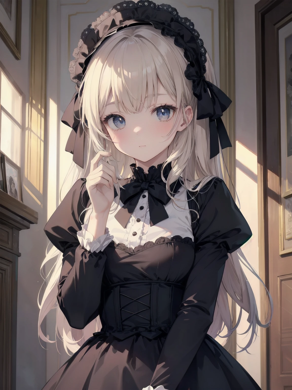 masterpiece、so beautiful、Clear contours、Cute pose of a lolita aristocrat、Victorian 1800