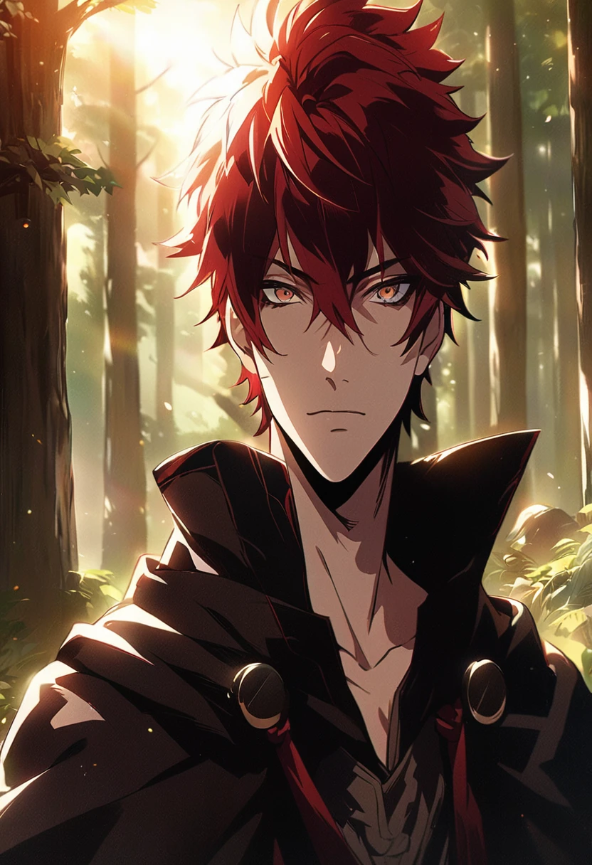 anime - style image of a man with red hair and a cape, handsome guy in demon slayer art, 坏蛋动漫8 K, anime lush john 8k woods, male anime character, young anime man, anime wallpaper 4K, Boy Anime, anime wallpaper, anime wallpaper 4k, anime wallpaper 4k, anime character detailed art, orange - haired Boy Anime