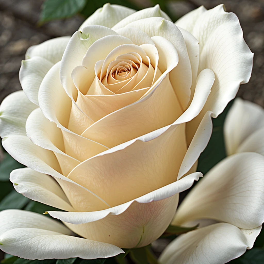 A single white rose flower