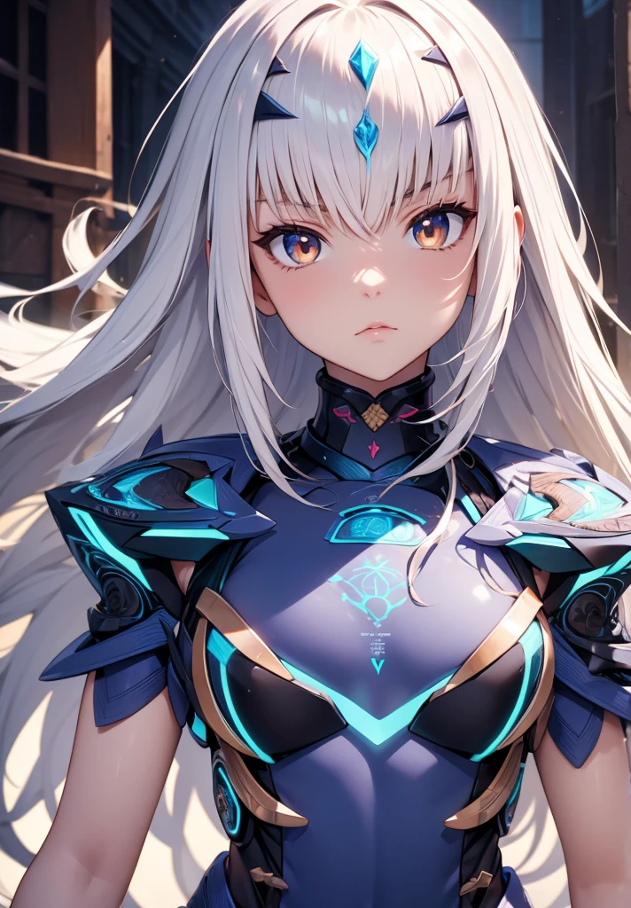Melusina, Melusina, (Brown eyes:1.5), long hair, White hair, side locks, (small chest:1.2),
Armor BREAK, dress blindado, dress negro, gloves negros, blue armor, dress azul, peto, dress, sashes, gloves, mask, shoulder pads, dress corto, shoulder armor,
REST looking at the viewer,
REST outdoors,
BREAK (Masterpiece:1.2), Best Quality, high resolution, unity 8k wallpaper, (illustration:0.8), (Beautiful detailed eyes:1.6), extremely detailed face, perfect lighting, Extremely detailed CG, (perfect hands, perfect anatomy),