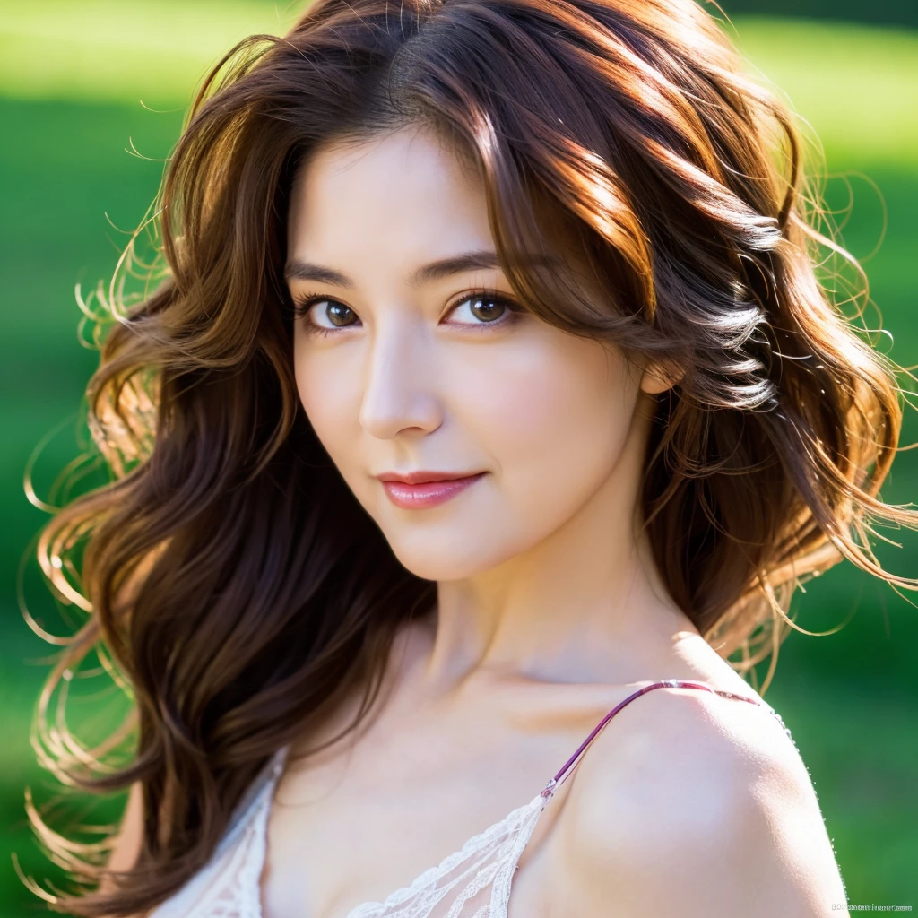 Beautiful mature woman with beautiful wavy long hair, Sexy Mature, Ultra-high resolution,(Realistic:1.4), ((Highest quality)), ((masterpiece)), (be familiar with),