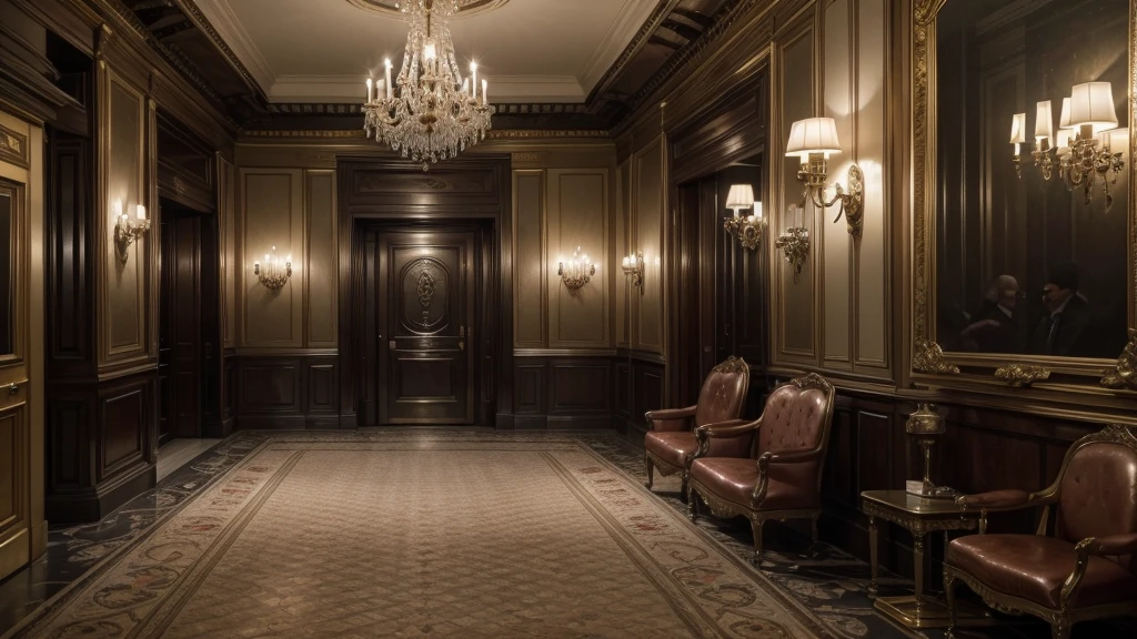 A weathered old man, worn clothes and tattered shoes, stands before a grand hotel entrance, a well-dressed receptionist eyeing him with disdain, (best quality,4k,8k,highres,masterpiece:1.2),ultra-detailed,(realistic,photorealistic,photo-realistic:1.37), detailed facial features, expressive eyes, detailed wrinkles, detailed clothing textures, opulent hotel lobby, luxurious decor, dramatic lighting, social commentary, cinematic composition, muted color palette, chiaroscuro lighting
