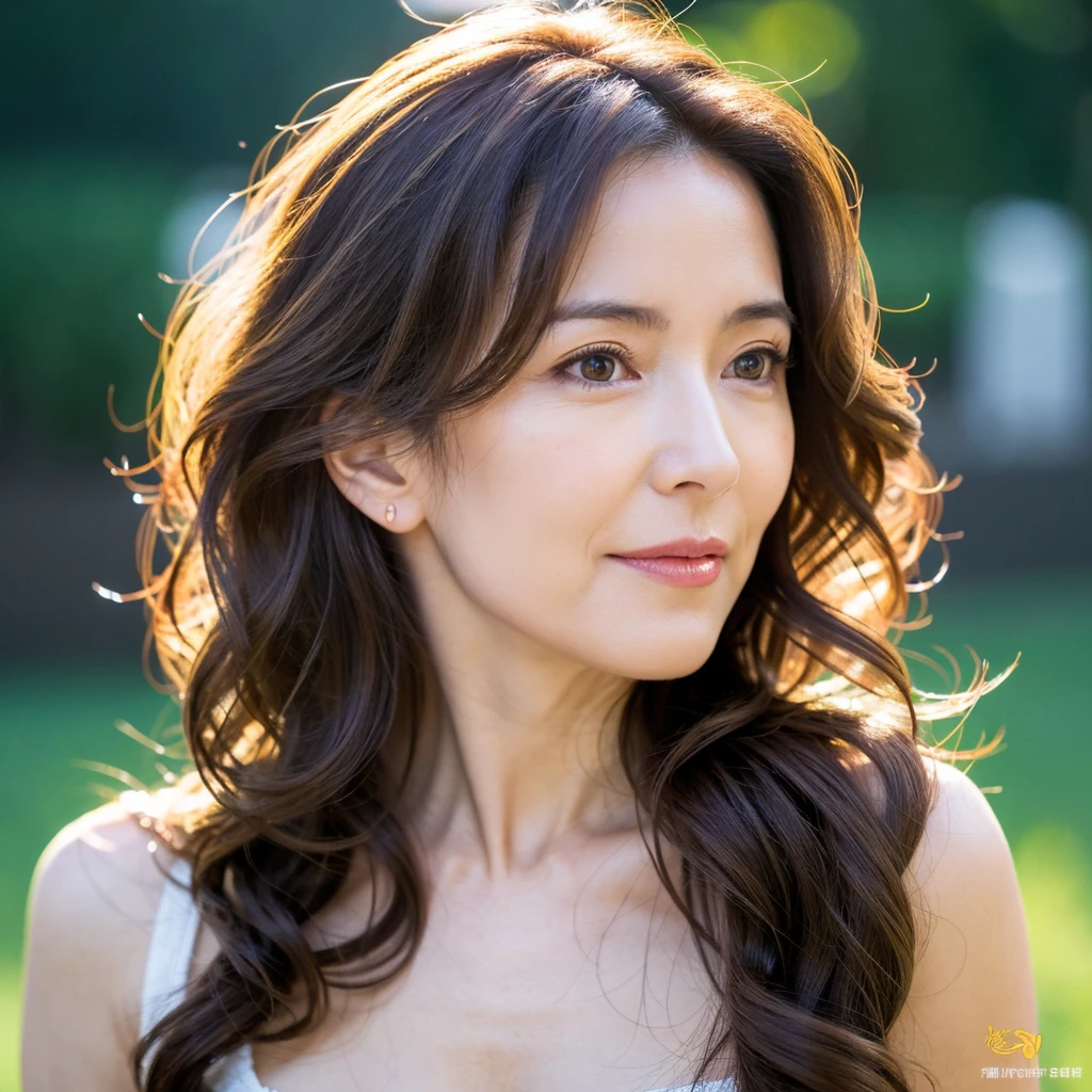 Beautiful mature woman with beautiful wavy long hair, Sexy Mature, Ultra-high resolution,(Realistic:1.4), ((Highest quality)), ((masterpiece)), (be familiar with),