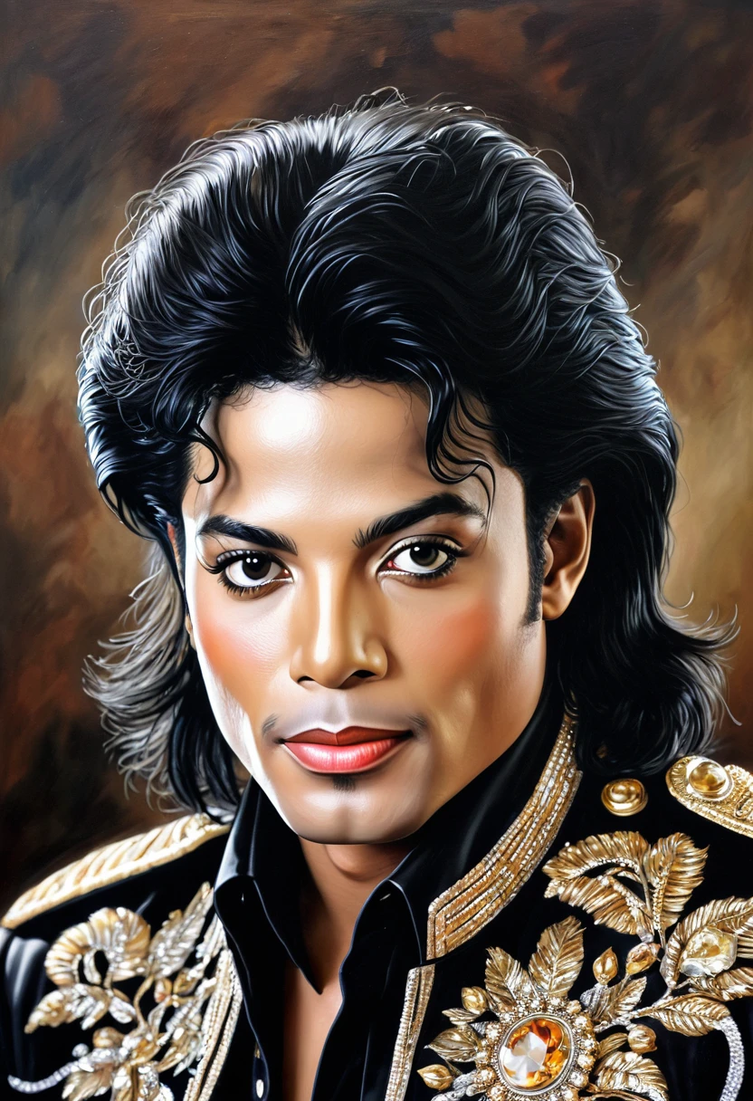 Portrait of Michael Jackson, masterpiece, maximum quality, super detailed