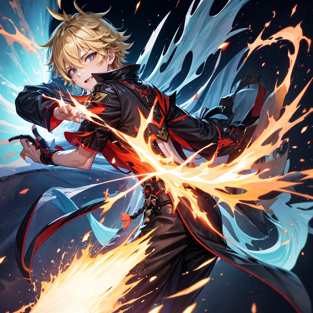 Xbalanque genshin impact natlan boy hoyoverse black pyro