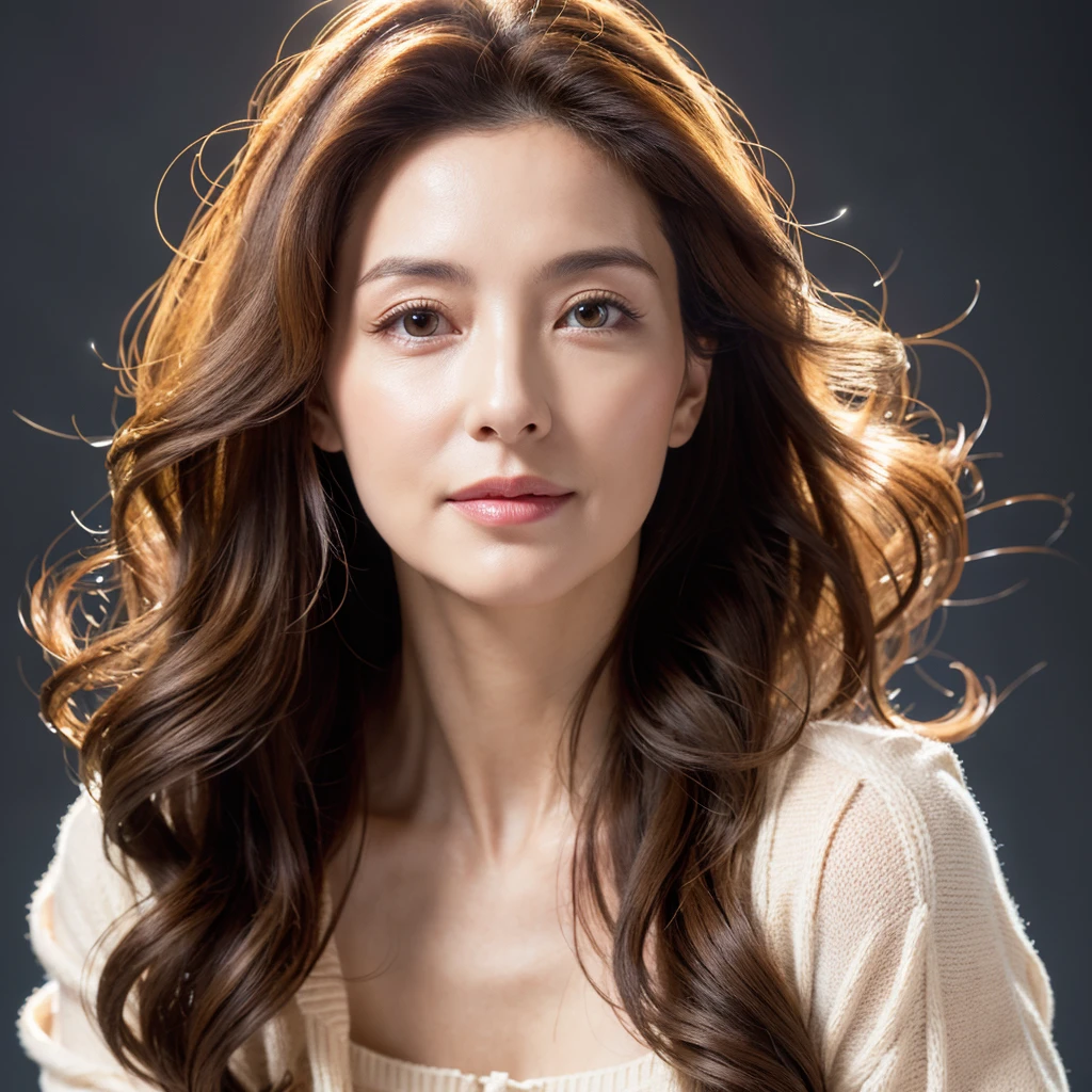 Beautiful mature woman with beautiful wavy long hair, Sexy Mature, Ultra-high resolution,(Realistic:1.4), ((Highest quality)), ((masterpiece)), (be familiar with),