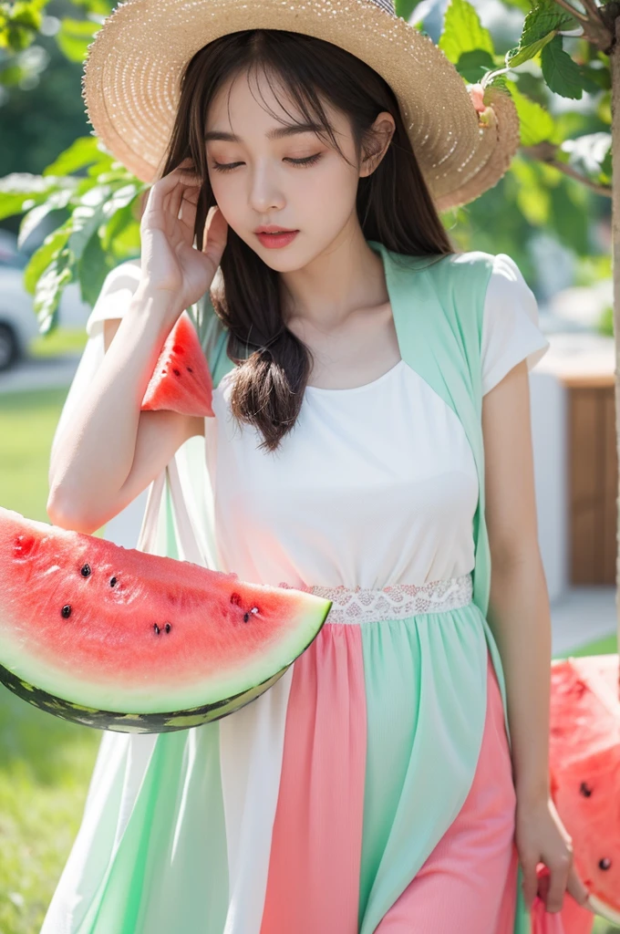 Summer fruit color:
Primary Color:tartrazine、Watermelon red、Mint green color:White、Light grey features:Bright colors,Full of summer energy,Suitable for vacation or weekend gatherings。