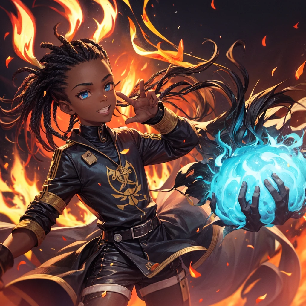 Xbalanque black guy withe hair pyro natlan