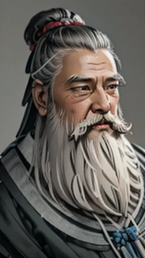 Men in ancient Chinese costumes、(ancient chinese hairstyle male)、As seen in the Romance of the Three Kingdoms々military commander、Highest quality、masterpiece、Ultra-high resolution、(Realistic:1.4)、Game Poster、Crisp and beautiful image quality、Long beard、Embroidered cloth wrapped around a topknot、whole body ,(Skin of color, ),(long and heavy white beard):1.2), (Very detailed, bloom:1.5), (Highest quality, Concept Art, 4K), (analog:1.2), (high sharpness), (Detailed pupil:1.1), (Painting:1.1), (digital Painting:1.1), Detailed face and eyes, masterpiece, Highest quality, (Very detailed photos:1.1), 8K, photoRealistic, (Gray Hair、Dynamic Short Hair), (PurerosFace_v1:0.2), [:(Detailed face:1.2):0.2], sharp, Realistic, Realistic Shadow, 