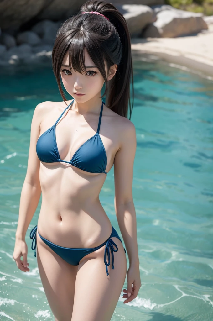 An anime girl in a bikini