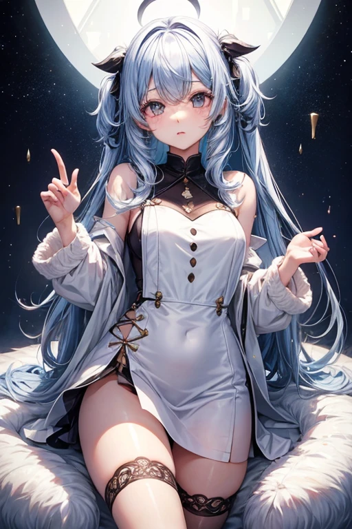 22 years old、woman、An illustration、Fluffy milk tea colored hair、The expression is neutral、The eyes are long and 、height167㎝、