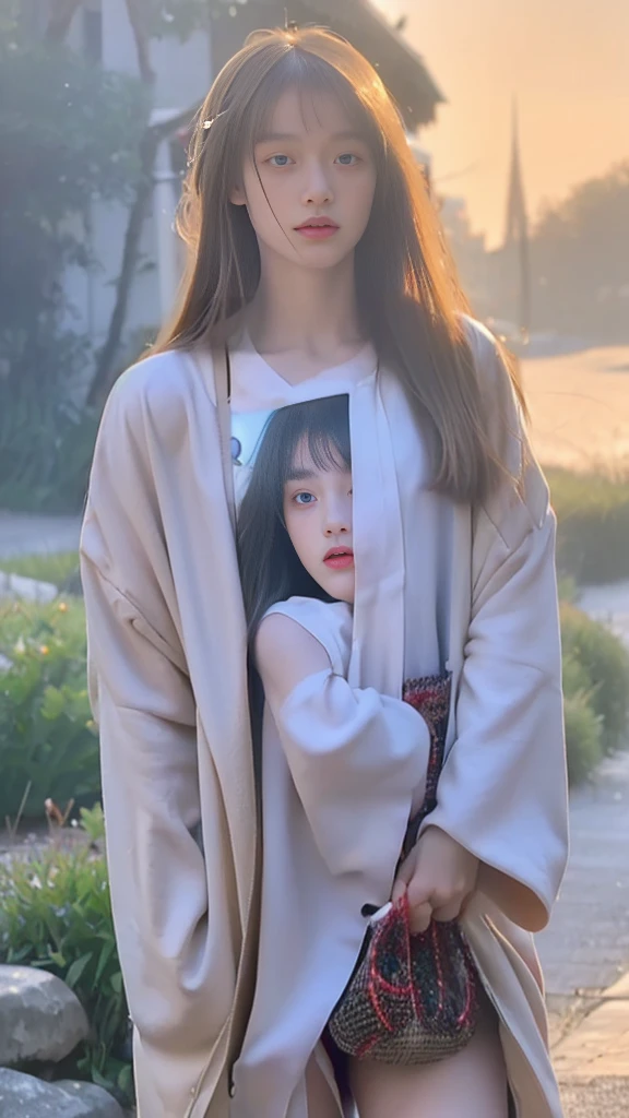 (Highest quality,4K,8K,High resolution,masterpiece:1.2),Super detailed,(Realistic,photoRealistic,photo-Realistic:1.37),tarot card divination,Mysterious Woman,Cute face,Blunt bangs,Straight hair,Shiny Rock,Medieval mystical clothing,Mysterious fortune teller,The mysterious hermit,White magician,Magical lighting,albino,Red eyes,glowing Red eyes,magic
