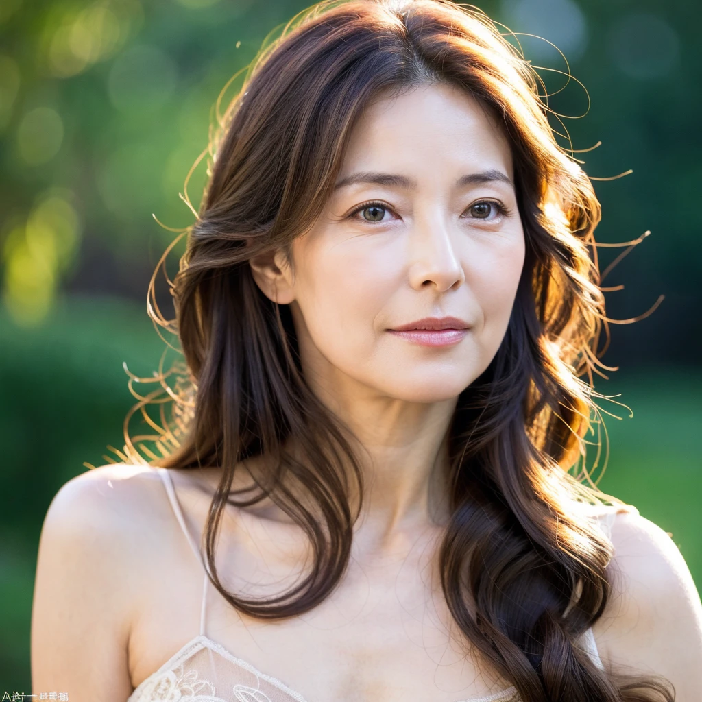 Beautiful mature woman with beautiful wavy long hair, Sexy Mature, Ultra-high resolution,(Realistic:1.4), ((Highest quality)), ((masterpiece)), (be familiar with),
