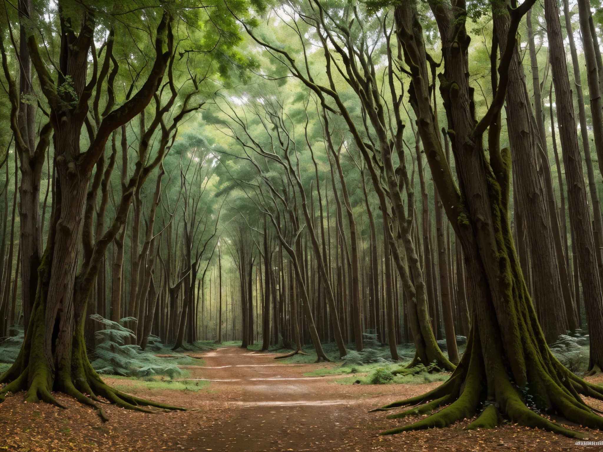 (((Masterpiece))), (high quality),in the forest,Lots of trees,
