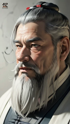 Men in ancient Chinese costumes、(ancient chinese hairstyle male)、、Highest quality、masterpiece、Ultra-high resolution、(Realistic:1.4)、Game Poster、Crisp and beautiful image quality、Long beard、Embroidered cloth wrapped around a topknot、whole body ,(Skin of color, ),(long and heavy white beard):1.2), (Very detailed, bloom:1.5), (Highest quality, Concept Art, 4K), (analog:1.2), (high sharpness), (Detailed pupil:1.1), (Painting:1.1), (digital Painting:1.1), Detailed face and eyes, masterpiece, Highest quality, (Very detailed photos:1.1), 8K, photoRealistic, (Gray Hair、Dynamic Short Hair), (PurerosFace_v1:0.2), [:(Detailed face:1.2):0.2], sharp, Realistic, Realistic Shadow, 