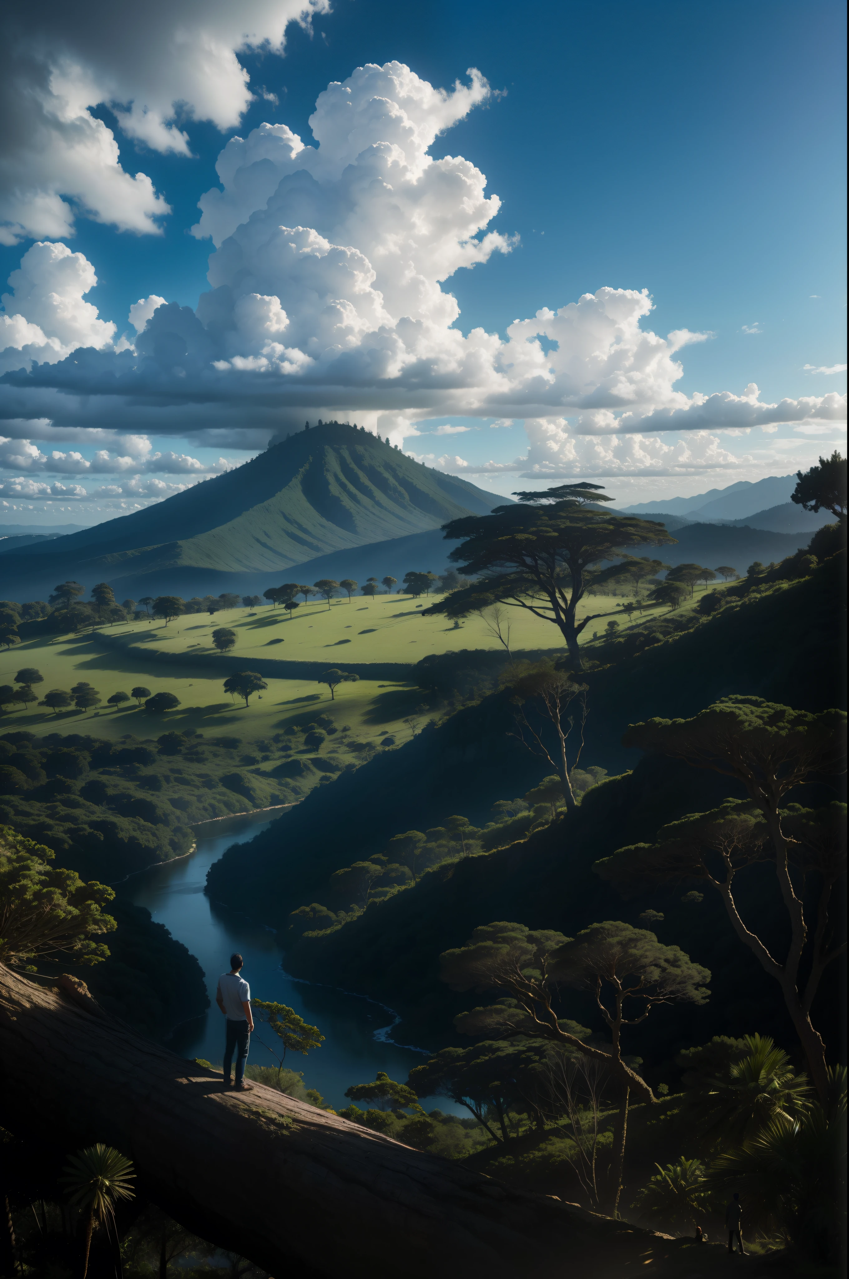 Árvore heavenly, big tree, paisaje, panorama, Heaven heaven, naturals, palmtrees, Cedars, forst, Rivers of water, standing alone, man's back, standing alone Man, loneliness, Thunder Light, Detailed realistic FullHD photorealism, majestic, appealing, fire, villany, thunder, Sky thunder, stele, photorrealistic 6K, Detailed UltraHD, detailed colors 8K, Elegant beauty, floor, stele, lightning strikes, heavens, céu Godlike, tempest, Towards the heavens, heavenly, Godlike, photorrealistic, Rendering, 4K, 8K, detailed textures, detailed shadows, padoru, detailed colors, God's Heaven, UltraHD 16K Details, Texturas photorrealistics de 16K, detailed sharpness 16K, detailed sharpness, detailed colors, realistic shadows, ultra realistic textures, high power, natural beautifuls, natural colors, realistic contrast, Texturas photorrealistics, detailed colors, lifelike colors, detailed shadows, Textuta photorrealistic FullHD, Sombras photorrealistics 8K, HD photorrealistic, Detalhes ultra-realistas de 8K, Cor photorrealistic 4K, FullHD Detailed Lights, Texturas Detalhadas photorrealistics 8K, Nitidez photorrealistic, villany, 4k detailed, ultra detaild, realistic contrast de 8K, detailed sharpness, cores Ultra HD, posh,