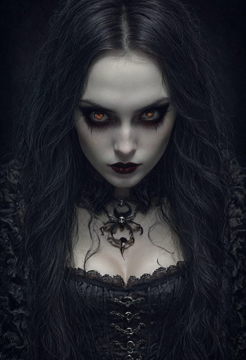 Dark art (chdmchlwrd style), photography transcending traditional media, a beautiful woman, detailed skin with visible pores, mysterious presence, unsure if vampire, gothic beauty, raytracing, 8k, hdr, masterpiece, award winning art, 35mm photography, amazing lighting, (Victoria Frances style), hyperreal art