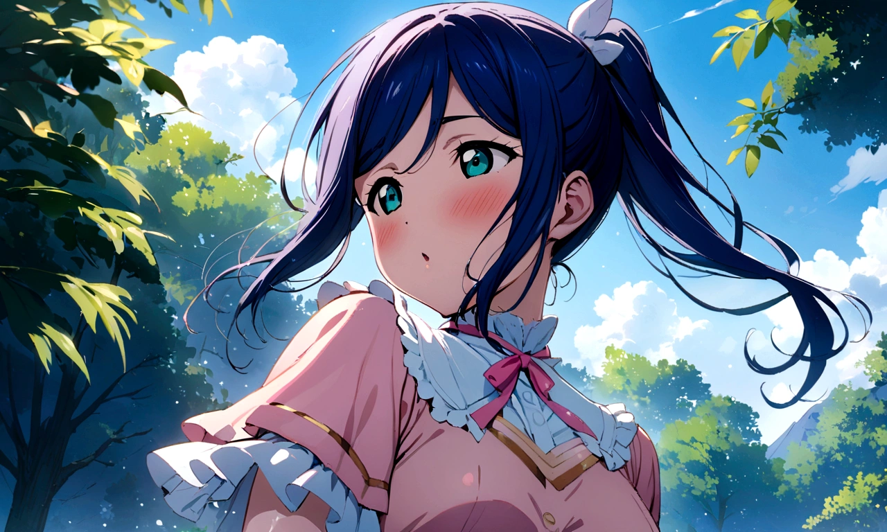 Love Live adult Kanan Matsuura, masterpiece, highest quality, gloss, transformed, outdoors