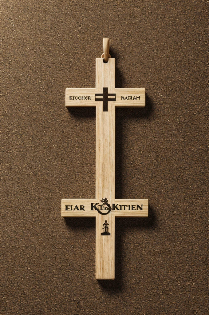 Logo with the name (with a cross) with the slogan (from the earth to the kitchen)