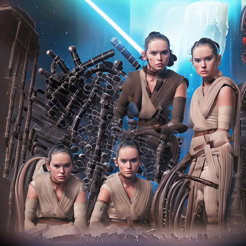 (rey skywalker and kylo ren, masterpiece space-bar night-club crowded with star-wars characters clonetroopers Twi'lek-females aliens creatures laughing drinking rebel-soldiers girls-rebel-pilots:1.2), (best quality, expressive eyes, perfect face uhd high definition photograph,  extremely detailed eyes face nose hands, perfect hands fingers,rey,Perfect Hands, 