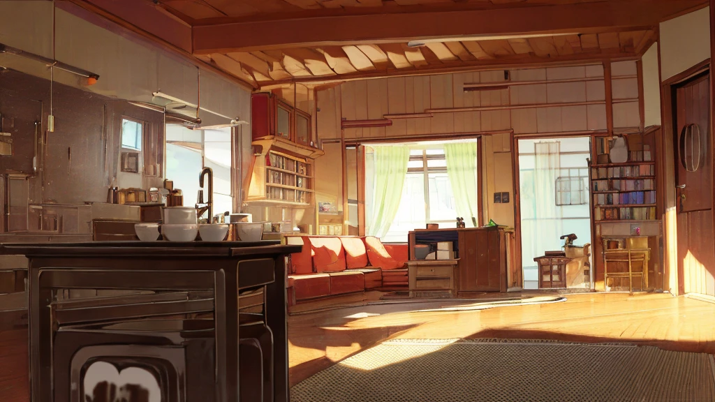 The interior of the camper van exudes a unique atmosphere that blends Lofi and Makoto Shinkai styles. The design is both comfortable and exquisite, featuring a single bed near a large window. A cute, lazy cat lies on the bed, gazing out at the night sky, evoking a sense of tranquility. Beside the bed is a table with a cup of coffee and a laptop on it. A cozy little sofa is next to the table, perfect for resting or working.

The decor is simple yet warm, with various shelves and storage spaces thoughtfully arranged. Books, photo frames, and small decorations are scattered on the shelves, adding a lived-in feel. Several warm lights softly illuminate the entire space, creating a peaceful and cozy atmosphere.

The floor is covered with a soft carpet, adding a touch of home. Though the kitchen area is small, it is fully functional with a sink, gas stove, and storage cabinets. On the table sits a coffee maker and a few bags of hand-crafted coffee beans, allowing her to enjoy a fragrant cup of coffee anytime.